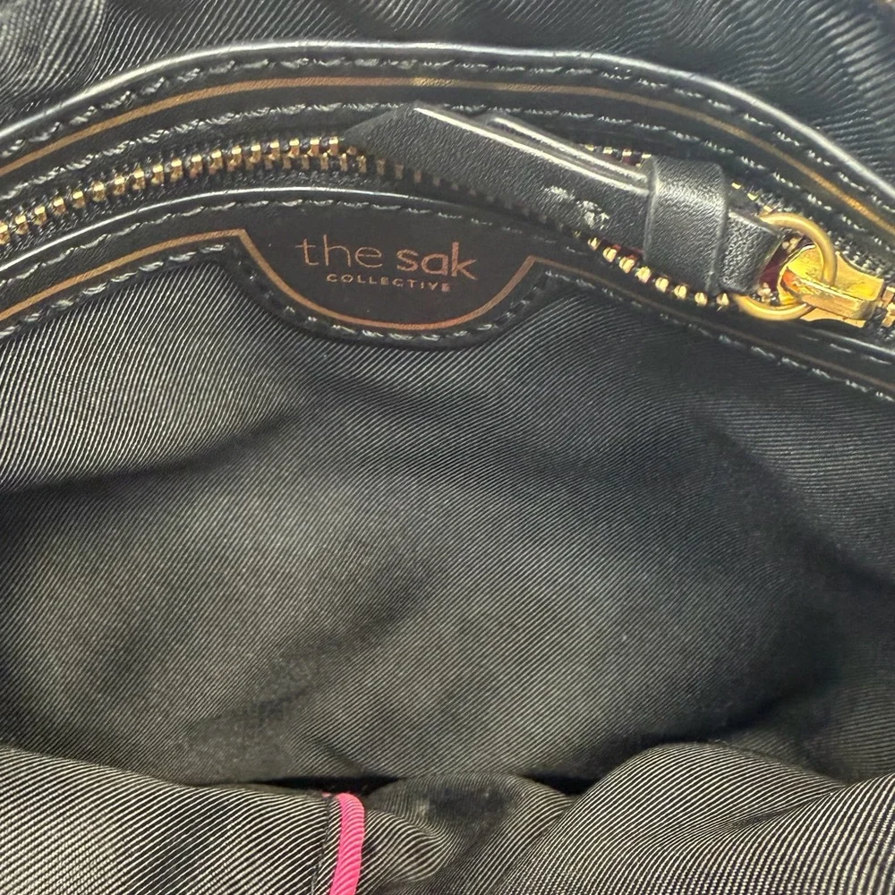 The Sak Black Shoulder Bag with Gold Accents - Picture 2 of 3